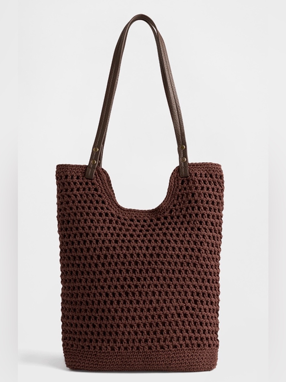 NWT GAP Brown Crochet Tote